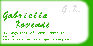 gabriella kovendi business card